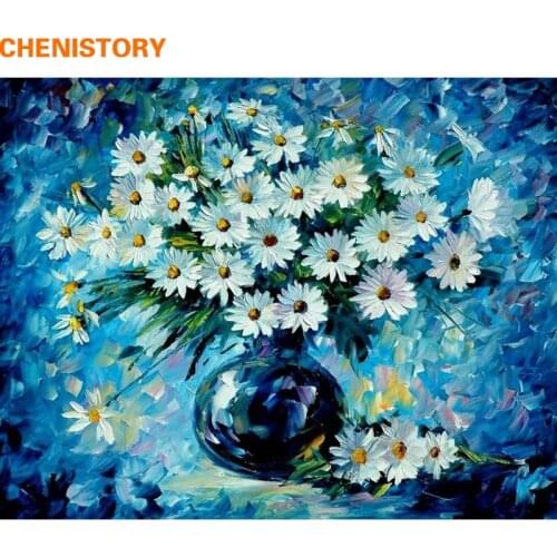 CHENISTORY Colorful Sunflower DIY Painting By Numbers Kits Acrylic Oil Painting On Canvas Unique Gift For Home Wall Art Picture