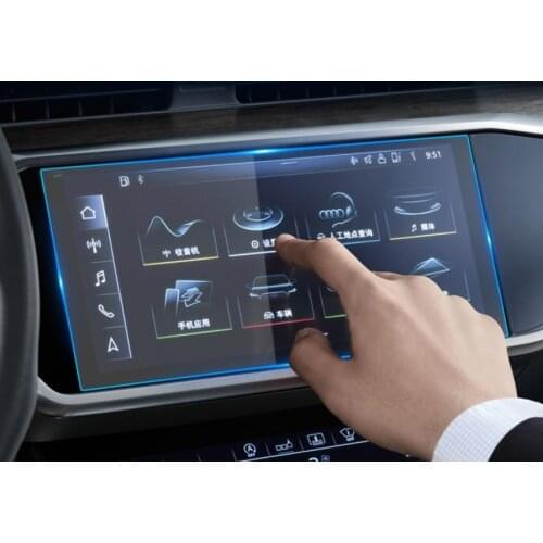 Car Navigation Tempered Glass Screen Protective Film Radio DVD GPS LCD Dash Board Screen Sticker For Audi Q8 A6 A7 2019 2020