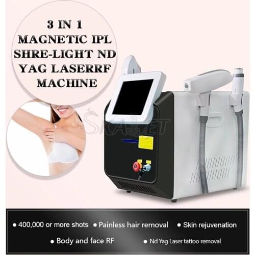 ND YAG Laser Tattoo Removal IPL OPT SHR Fast Hair Remover Skin Rejuvenation RF Multifunctional Beauty Machine