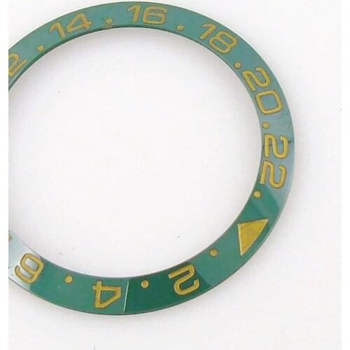 New Green 38mm*30.6mm Slope Watch Ceramic Bezel Ring Insert fit 40mm Case