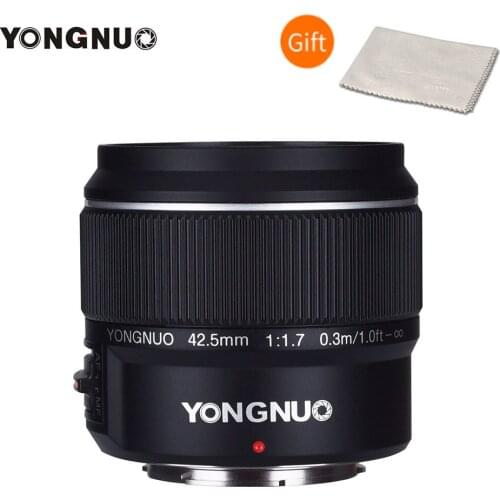 YONGNUO YN42.5mm F1.7M Large Aperture AF/MF Lens Standard Prime Lens for M4/3 Mount DSLR Cameras for GF8 GF9 Olympus E-PL9