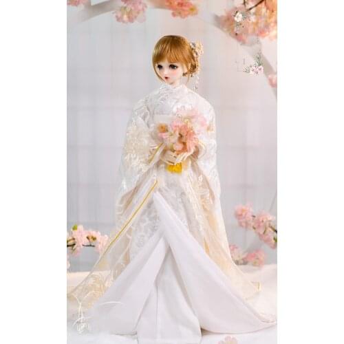 1/4 1/3 BJD Clothes Japanese Ancient Costume Kimono Hanfu Outfit for BJD/SD MSD Girl ID72 80cm Strong Uncle Doll Accessories 183