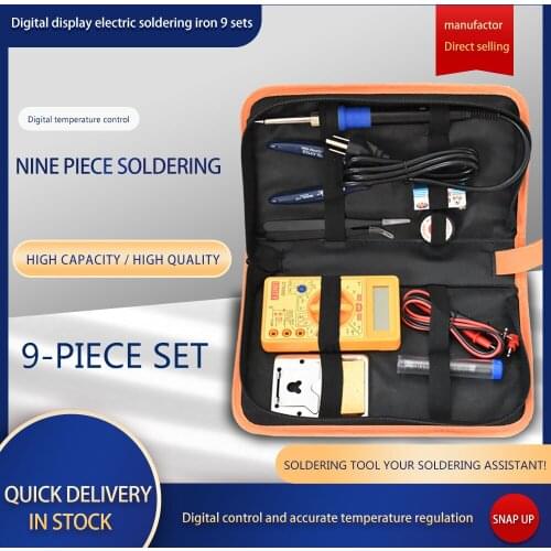 Djustable temperature electric iron 220v80w liquid crystal digital display welding tool ceramic heating core welding joint disas