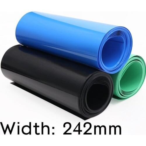 Width 240mm (Diameter 152mm) Lipo Battery Wrap PVC Heat Shrink Tube Insulated Case Sleeve Protection Cover Flat Pack Colorful