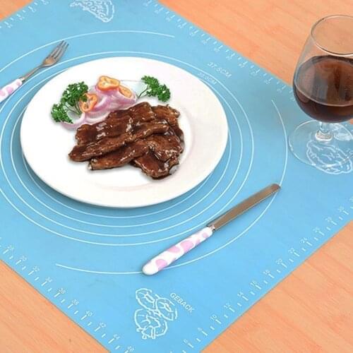 Silicone Non-stick Kneading Mat Pastry Anti-slip Mat Pastry Cake Baking Mat Kitchen Tool with Scale Kitchen Accessories Silicone