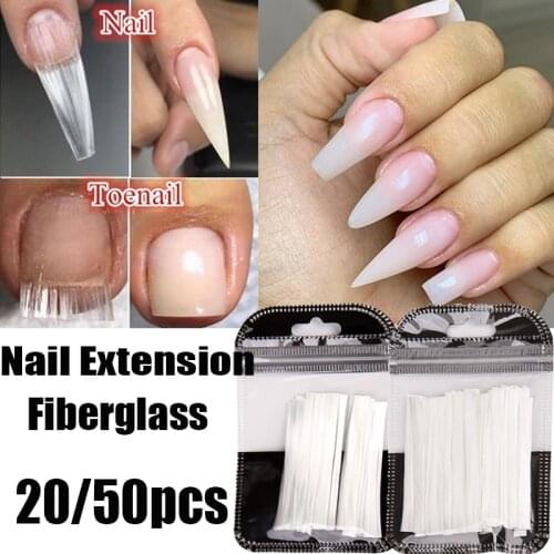 Fiberglass Nail Extension Glass Fiber Nail Repair Silk Extension Set Protection Reinforced False Nail Tips Nail Building Tools