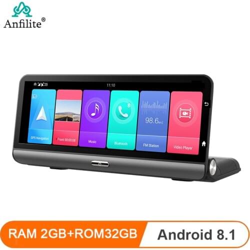 Anfilite 8" 4G ADAS Car Dashcam Android 8.1 WiFi DVR Camera FHD 1080P Dash Cam 2+32G GPS Navigator Parking Monitor