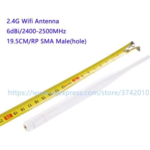 Omni directional High Gain 6dBi 2.4G Wifi Antenna for Router wireless network Antenna RP SMA Male