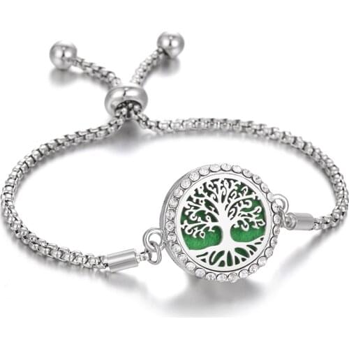 Aromatherapy Jewelry Bracelets Adjustable Chain Essential Oils Diffuser Bracelet Aroma Armband Magnetic Locket Perfume Bracelet