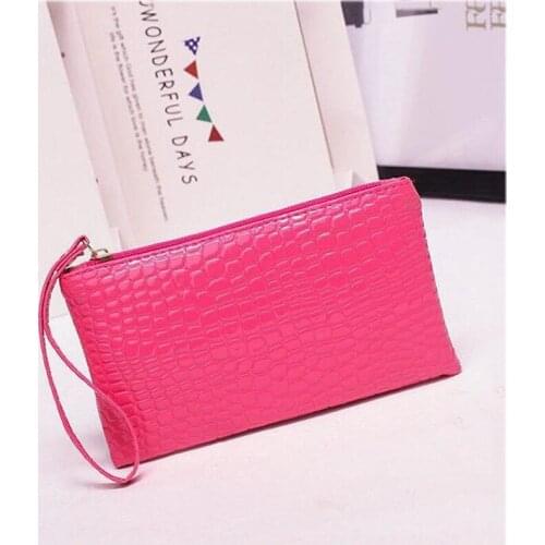 Explosion Multicolor Ladies Coin Purse Crocodile Pattern Clutch Women Hand Bag