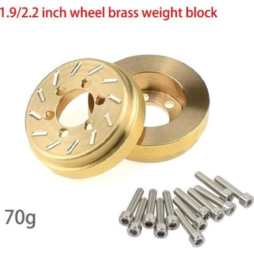 1.9inch 2.2 inch wheel brass weight block 1:10 simulation climbing car VP wheel SCX10 TRX4 six holes Wheel hub Counterweight