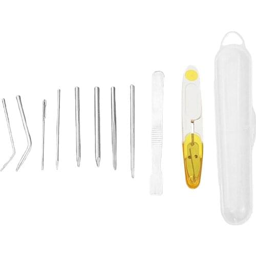 10/11PCS Stainless Steel Paracord & Leather Stitching Fid Needles + Smoothing Tool for Bracelets Leather String Weaving