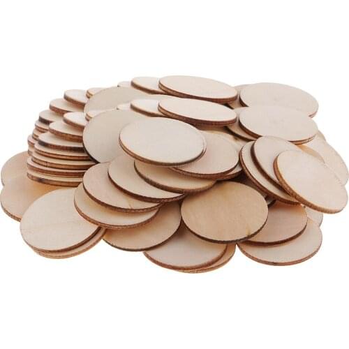 100 X Wooden Slices Tree Slices Branch Slices Around Wedding Craft Decoration