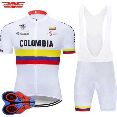 2021 Team Colombia Cycling Jersey Set MTB Uniform Breathable Bike Clothing Bicycle Wear Clothes Mens Shorts Maillot Culotte