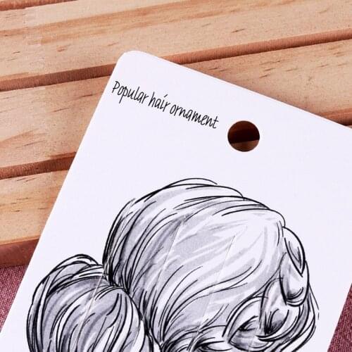 2021 Popular Hair Ornament Beauty Hair Clip Card 50Pcs 7.5x10cm Classical Women Hairpin Boutique Jewelry Package Cards