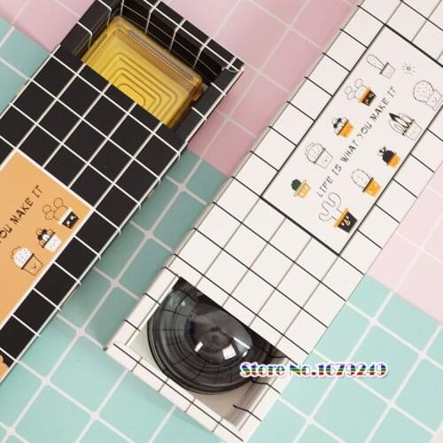 23.5x8.5x4.5cm White black Drawer candy box. line Cactus pattern candy biscuit paper box，Snacks mooncake boxes 100pcs/lot