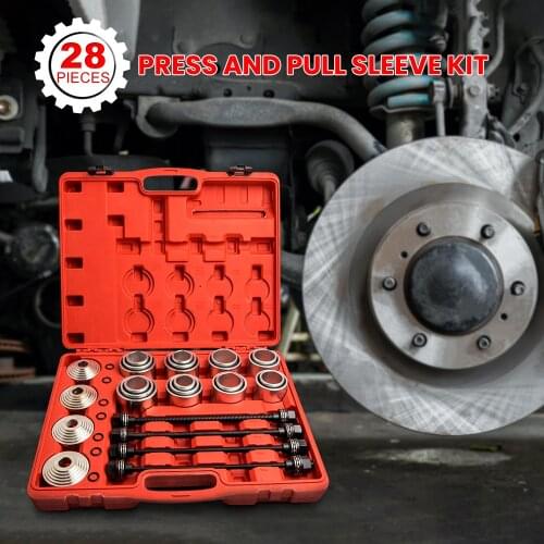 28 pcs Pull Press Sleeve Kit Remove Install Bushes Bushing Bearings Seals kit