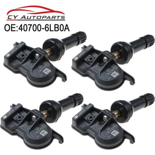4PCS Tire Pressure Monitoring System Sensor For Nissan QX50 Titan 2016-2019 433MHz TPMS Sensor 40700-6LB0A PMV-E101 40700-62B0A