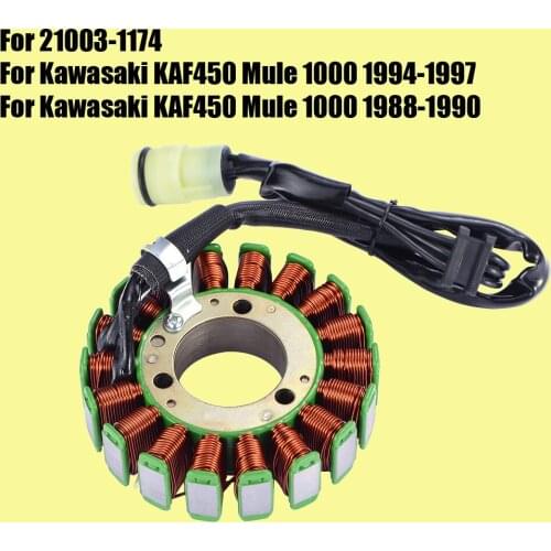 Stator Coil for Kawasaki KAF450 Mule 1000 1988-1990 / 1994-1997 21003-1174 Generator Magneto Coil KAF 450
