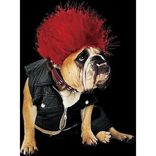 Fashion Dog Patches for Clothing Biker Badge Heat transfer printing Strange things Animal Patch Clothes Stickers Christmas Gifts