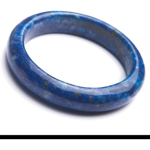 Genuine Natural Deep Blue Lapis Lazuli Gems Stone Women Jewelry Crystal Bangles Inside Diameter 60mm