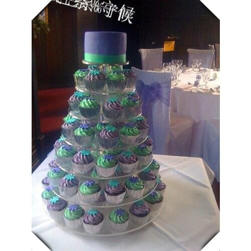 Wedding decorationClear New Maypole Acrylic Cupcake Stand, 7 Tier Round Perspex Cupcake Stand, 7 Tier Wedding Cake Stands