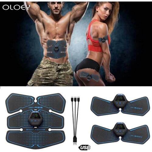 New USB Chargeable Electrostimulator ABS Stimulator EMS Abdominal Muscle Stimulator Belt Slimming Vibration Fitness Massager
