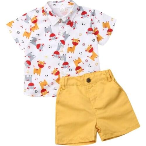 Baby Boy Clothes Xmas Kids Baby Boy Clothes Christmas Deer Tops Shirt+Pants Formal Outfits Set