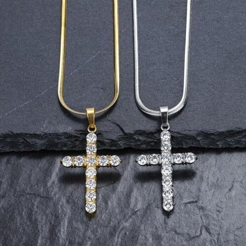 Simple Classic Fashion Cross Antique Pendant Girl Chain Necklaces Jewelry For Women