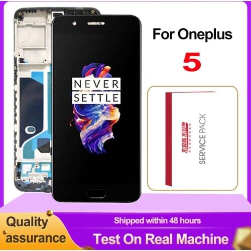 Tested 5.5" TFT / OLED / AMOLED For Oneplus 5 LCD Display Touch Screen Digitizer Assembly For 1+5 A5000 LCD Replacement Panel