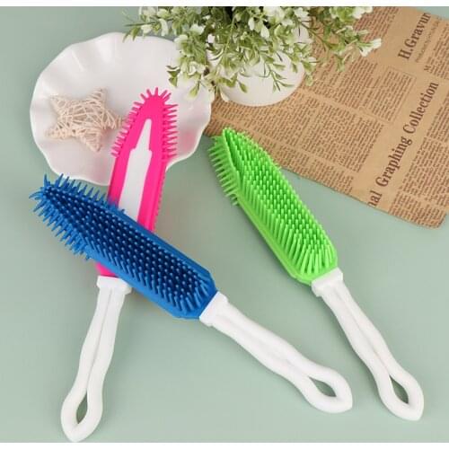 Pet Dog Cat Hair Bath Brush Comb Soft Silicone Sticky Hair Tool Massage Tool
