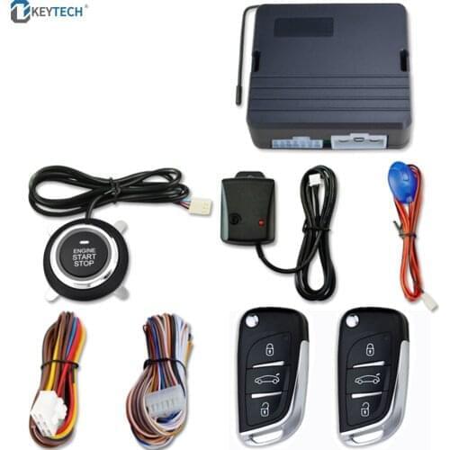 OkeyTech Car SUV Keyless Entry Engine Start Alarm System Push Button Remote Starter Stop Auto Car Alarm Accessories With 2 Keys