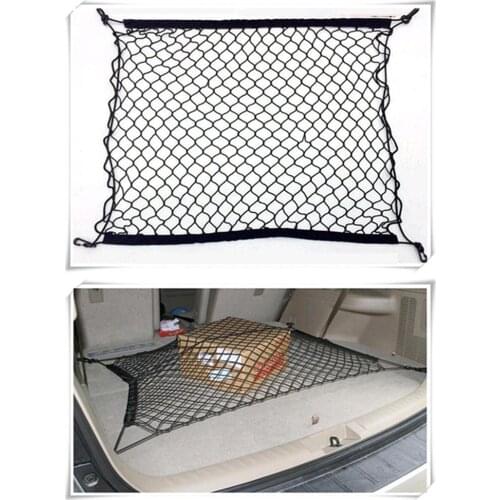 Car styling Nylon Car Trunk Storage Elastic Mesh Net Sticker For Hyundai Santa Fe 4 Grand Santa Fe Solaris 1 2 Tucson 1 2 Nexo