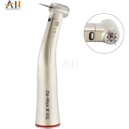 Dental Factory equipment increasing red ring 1:5 with light contra angle handpiece Push Button dental handpiece medical suppl