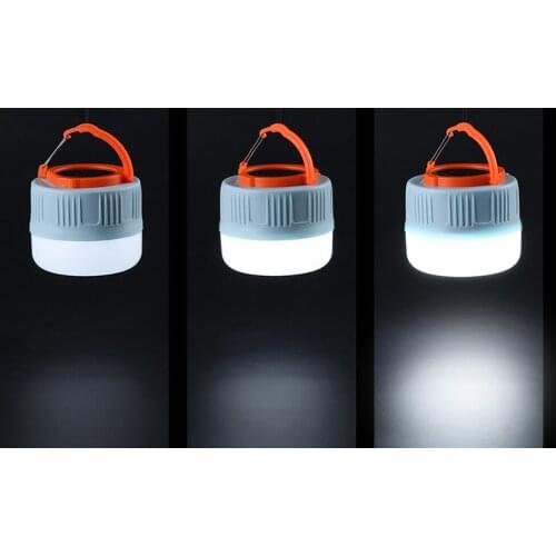 Solar LED Camping Lantern Portable USB Rechargeable Outdoor Tent Light Emergency Lighting For Fishing BBQ Hiking Night Market