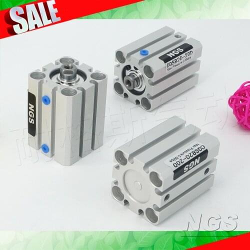 Thin Cylinder SMC Type CDQSB/CQSB12/16/20/25-5D/10D/15D/20D/25D/30D/40D/45D Pneumatic Components Accept Custom Freeshipping