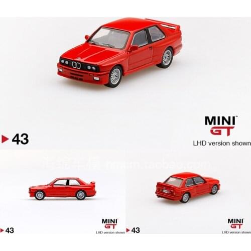 TSM MINI GT 1:64 BMW M3 E30 # 43 LHD VESION SHOWN Collection of die-casting simulation alloy model car toys