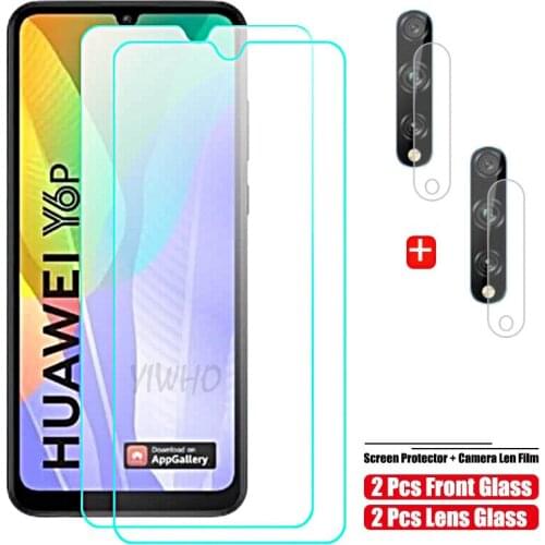 HD For Huawei Y6P Glass Tempered Safety Screen Protector On For Huawei Y6S Y7P Y8P Y8S Protective Glas Film Huawey Y 6P 8S 6S 7P