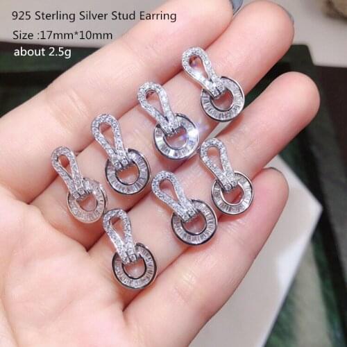 Buyee Simple Fashion Women Earrings Shiny Cubic Zircon Luxury Wedding Party Earring for Women Fashion Rock Punk Jewelry