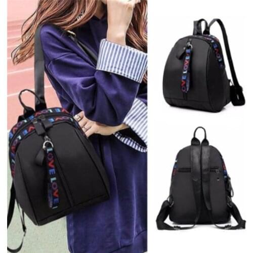 Women Anti-theft Backpack Waterproof Fabric Large Female Shoulder Bag Large Capacity Simple Style Casual Travel