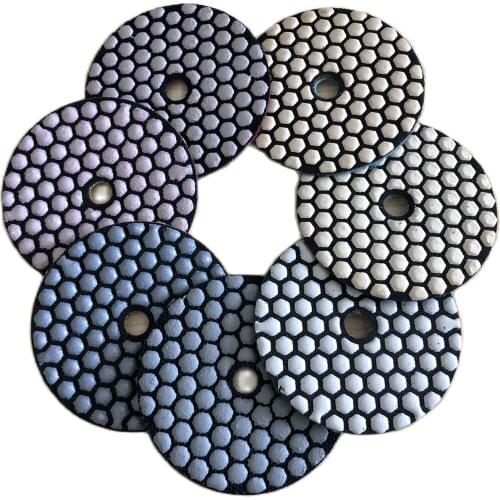 1Piece 3inch 80mm Dry Polishing Pad Sharp Type Flexible Diamond Polishing Pad For Grinding Granite Marble Stone Sanding Disc