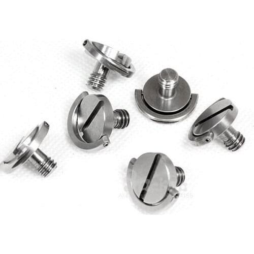 10pcs 1/4"-20 Precision Stainless Steel D-Ring Screw for Camera Tripod and Quick Release Plate
