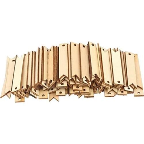 100Pcs Wood Card Wooden Tags Crafts Unfinished Wooden Slices with Holes for Birthday Wedding Holiday Party