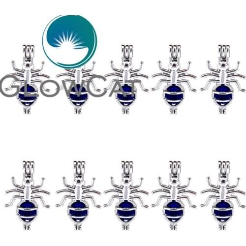 10x K546 Gothic Spider Beads Cage Pendant Jewelry Making Essential Oil Diffuser Aromatherapy Locket For Oyster Pearl