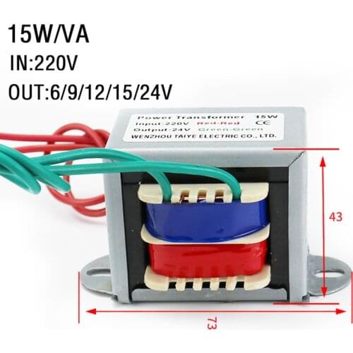 15W Double/Single Power transformer Output Voltage Full Copper Core Input 220V 380V voltage Copper Isolation transformer