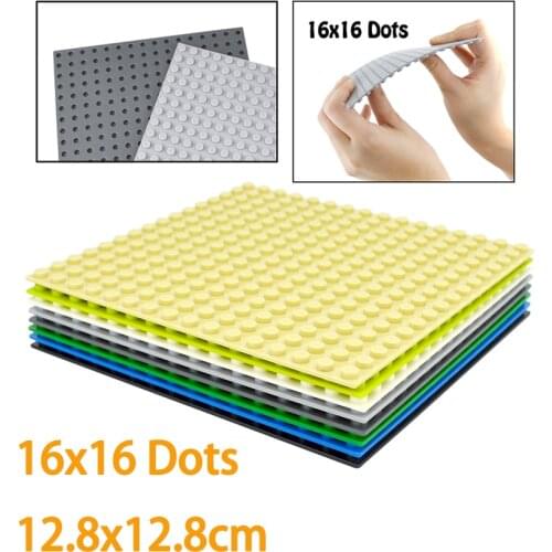 2PCS 16X16 Dots DIY Building Blocks 16*16 Dots Baseplates Bricks Educational Assemblage Construction Base Plates Toys for Kids