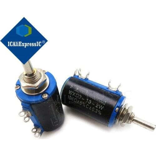 2PCS WXD3-13-2W 10K ohm WXD3-13 2W Wirewound Potentiometer Rotary side Rotary Multiturn NEW Hot sale In Stock