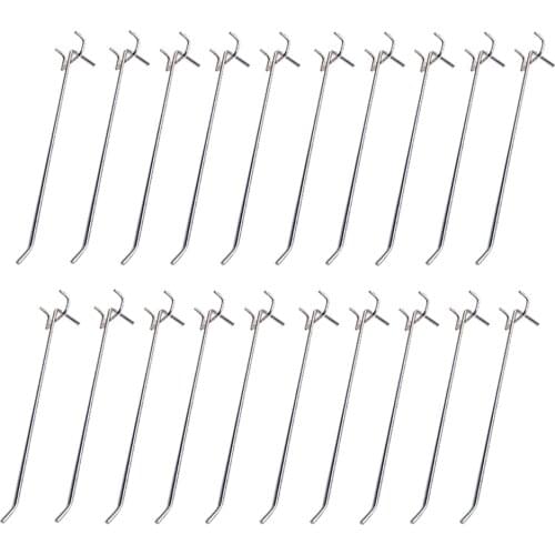 20pcs Retail Shop Garage Workshop Manganese Steel Organization Shelving Home Storage Pegboard Hooks Wall Mount Hanging Tool
