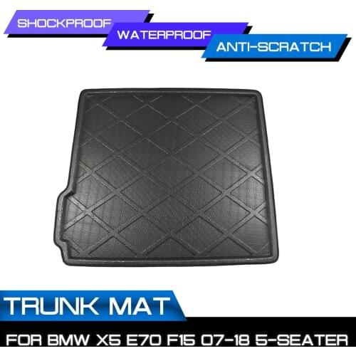 For BMW X5 E70 F15 5-Seater 2007-2018 Car Floor Mat Carpet Rear Trunk Anti-mud Cover