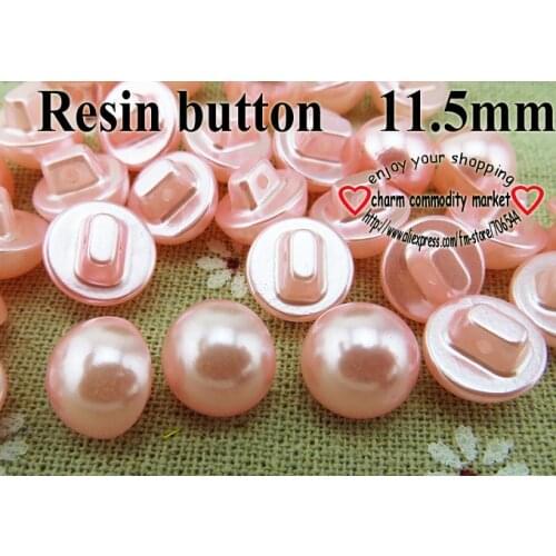 50PCS 11.5MM Pink Dyed RESIN Mushroom Buttons Coat Boots Sewing Clothes Accessories R-221
